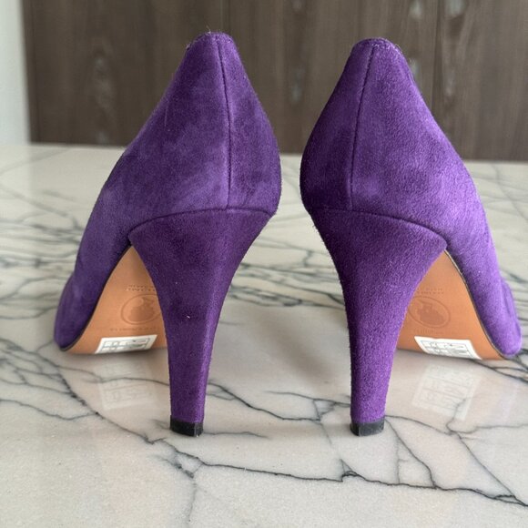 Vintage Lulu Guinness Slip On Cone Heel Cut Out Shell Pumps - US 7.5 - NEW - Picture 6 of 10